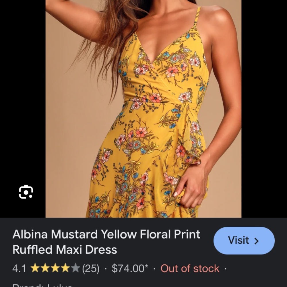 Lulu’s size small yellow high low formal dress